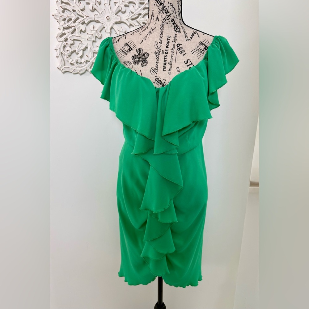 GBG Los Angeles Teal Ruffle Dress